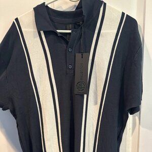 Men's Striped Polo SOULSTAR - Blue (Navy) & White